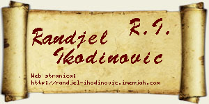 Ranđel Ikodinović vizit kartica